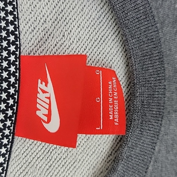 NIKE air 92 crew neck long sleeves sweatshirt gray size large - Picture 12 of 14